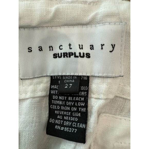 Sanctuary Plus Relaxed 100% Linen Capri Cruisers, size 27 - Picture 2 of 14